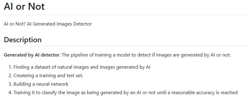 GitHub AI detection projects